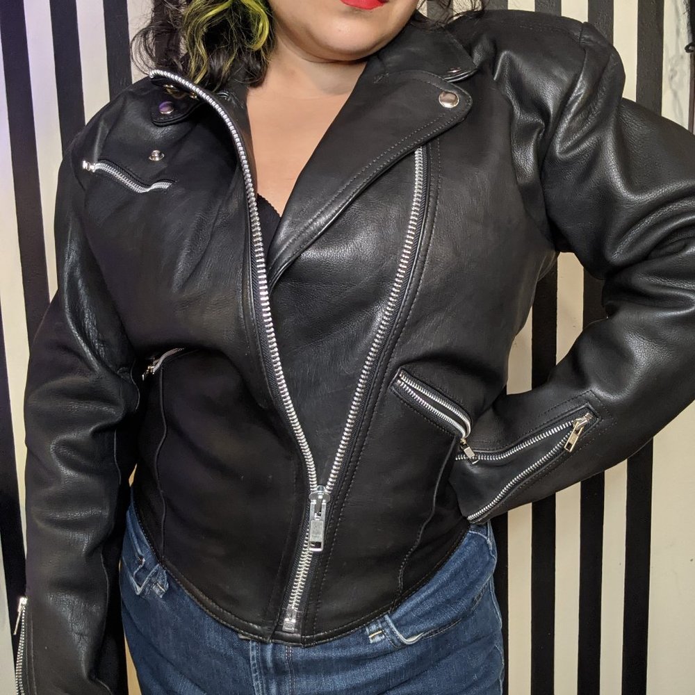 90s WestPoint Leather Motorcycle Jacket